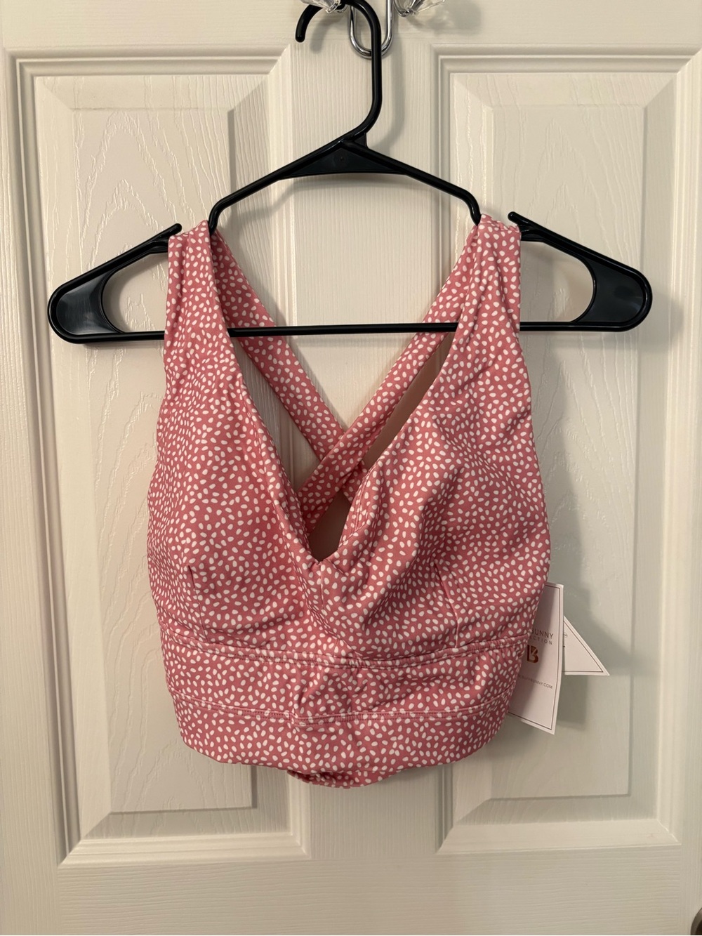 Buffbunny Alpha Sports Bra - Pink Salt Bossy Print Size XL NWT